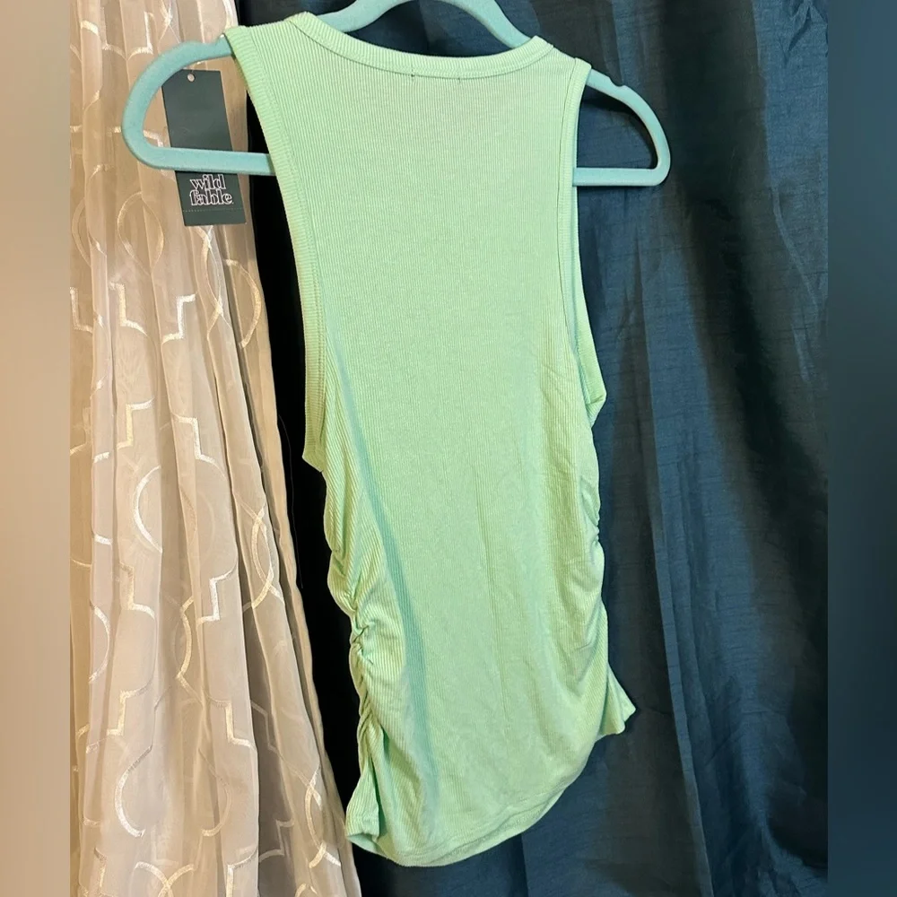 Wild Fable Mint Green Sleeveless Top with Shell Embroidery - Picture 6 of 6